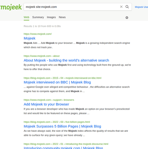 Search results for mojeek.