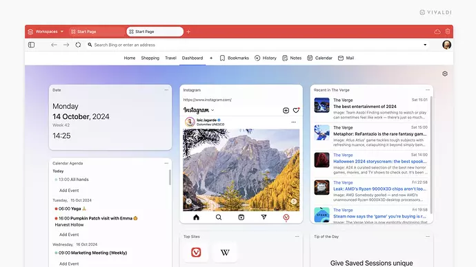 Vivaldi_7_Dashboard