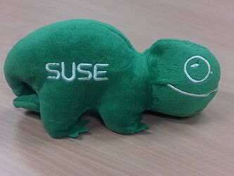 SUSE Geeko plush toy formerly known as Yastie.