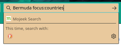 demonstration of focus search operator in web browser search bar